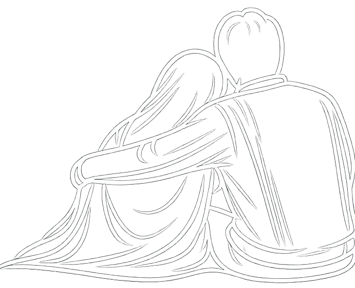Couple embracing
